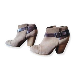 CARLOS Carlos Santana brown suede ankle boots booties Sz 9.5 M